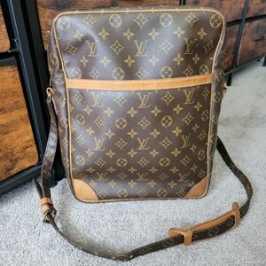 Unisex Large Authentic Louis Vuitton Monogram Danube GM